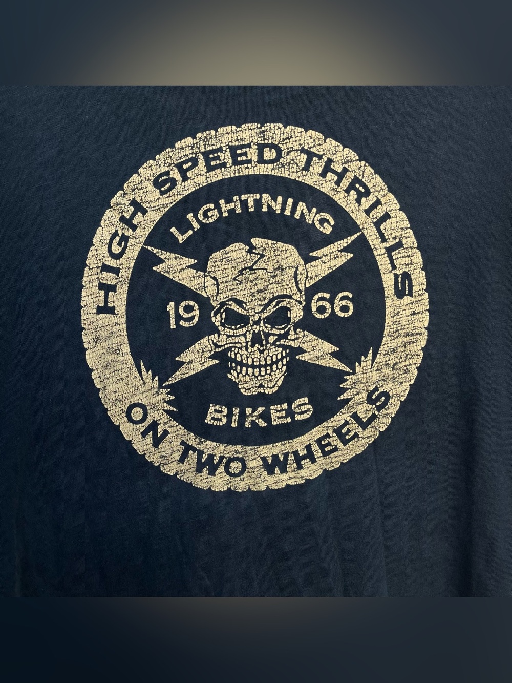 Johnson Motors Black "High Speed Thrills" Graphic T-Shirt . - Picture 3 of 9